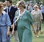 Royal mother-to-be: Princess Diana just two weeks before the birth of her first child, Prince William, wearing a maternity dress by Catherine Walker