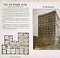 Vintage apartments ads: This 1913 promotional material for a 'fireproof and soundproof' 405 Park Avenue explains that 'all water used throughout the entire building is filtered'