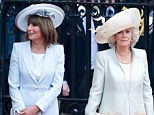 March of the matriarchs: Carole and Camilla are pictured at William and Kate's wedding