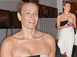 It's not a toga party! Chelsea Handler puts too much skin on show in a revealing Grecian style dress at Art Basel event