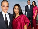 Matt Damon is overshadowed by his ultra glamorous wife Luciana at premiere of his new film Promised Land 