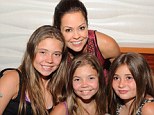 Heartbreaking: Brooke Burke-Charvet has recalled the moment her daughter Neriah, far left, cried when she told her she had thyroid cancer 