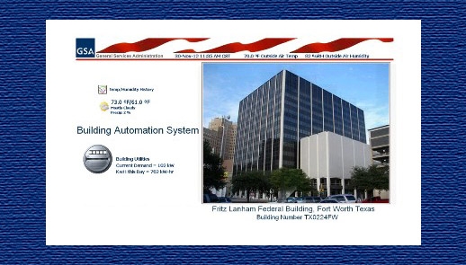 screenshot of GSA's Web Based Building Automation System