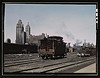 General view of part of the South Water street freight depot of the Illinois Central Railroad, Chicago, Ill. A C and O R.R. caboose. the C and O is one of the railroads that lease terminal facilities from the I.C.R.R (LOC) by The Library of Congress