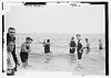 Water baseball [Men playing baseball in surf.] 27 July 1914 (LOC) by The Library of Congress