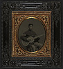[Edwin Chamberlain of Company G, 11th New Hampshire Infantry Regiment in sergeant's uniform with guitar] (LOC) by The Library of Congress