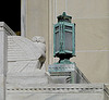 [Exterior view. South entrance (Independence Avenue), sculpted stairway with stylized owl and elaborate lamp. Library of Congress John Adams Building, Washington, D.C.] (LOC) by The Library of Congress