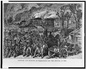 British troops burn Washington public buildings in 1814