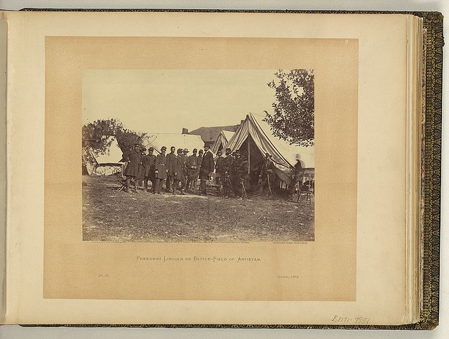 President Lincoln on battle-field of Antietam, October, 1862 (LOC)