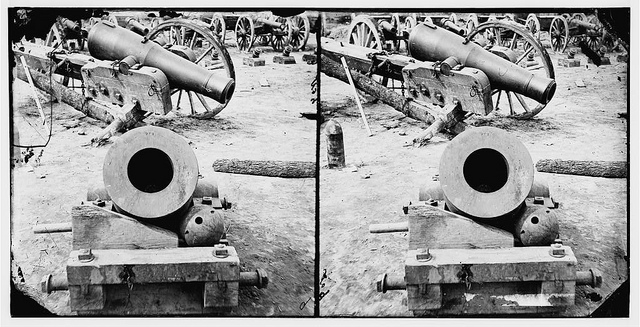 Broadway Landing, Appomattox River, Virginia. View of mortar and artillery (LOC)