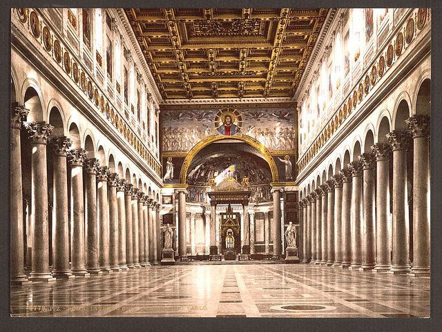 [Interior of St. Paul's, Rome, Italy] (LOC)