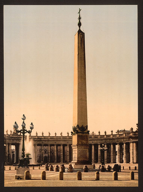 [St. Peter's Place, the obelisk, Rome, Italy] (LOC)
