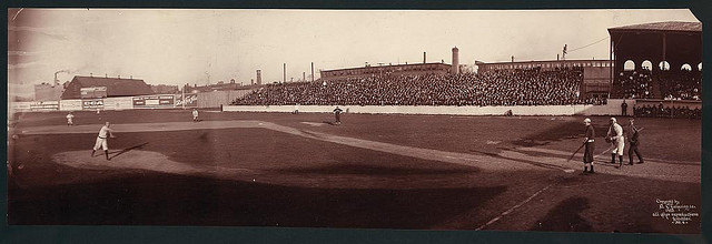 [Boston, American League base ball grounds, players and bleachers] (LOC)