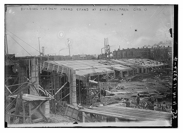 Building new grand-stand at Cin, O. (LOC)