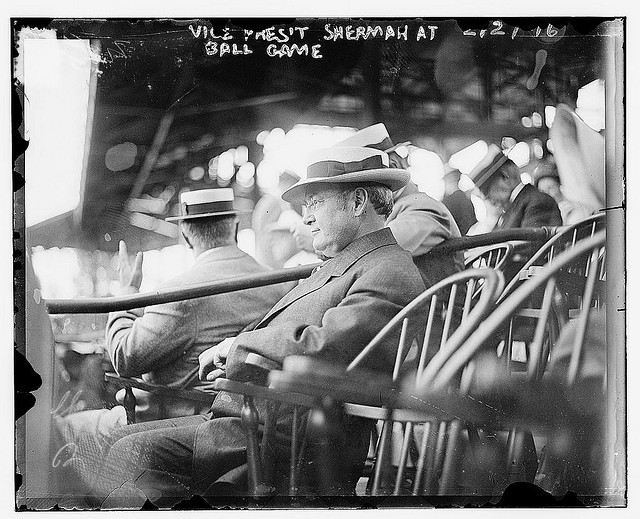 [James S. Sherman, Wm. Taft's Vice President - first Vice President to throw out a ball at a game (baseball)] (LOC)