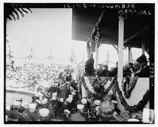 Taft at unveiling of Columbus Memorial (LOC)