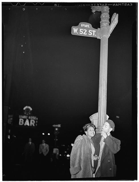 [Portrait of Dizzy Gillespie, 52nd Street, New York, N.Y., ca. May 1946] (LOC)