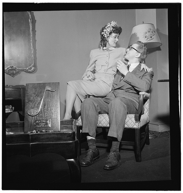 [Portrait of Melvin G. Powell and Martha Scott in their home, Connecticut, ca. May 1947] (LOC)