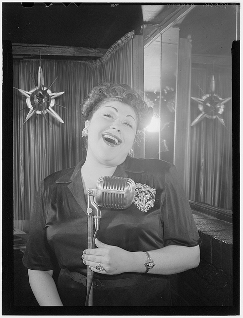 [Portrait of Sylvia Syms, Little Casino(?), New York, N.Y., ca. June 1947] (LOC)