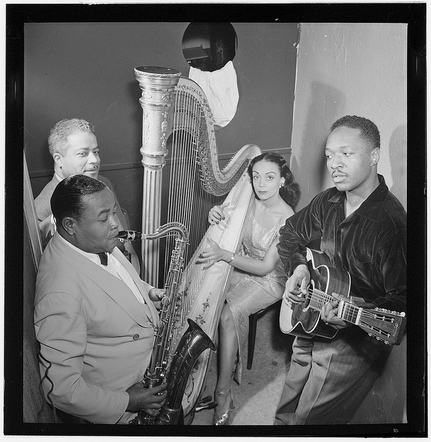 [Portrait of Gene Sedric, Cliff Jackson, Olivette Miller, and Josh White, Café Society (Downtown), New York, N.Y., ca. Mar. 1947] (LOC)