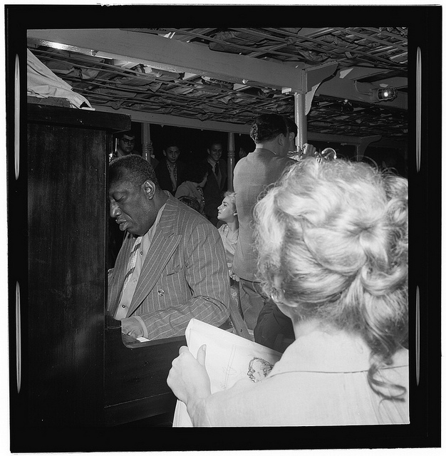 [Portrait of James P. (James Price) Johnson and Marty Marsala, Riverboat on the Hudson, N.Y., ca. July 1947] (LOC)