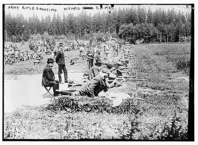 Army rifle shooting, Olympic games (LOC)