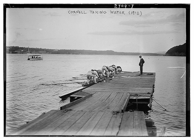 Cornell taking water, 1913 (LOC)