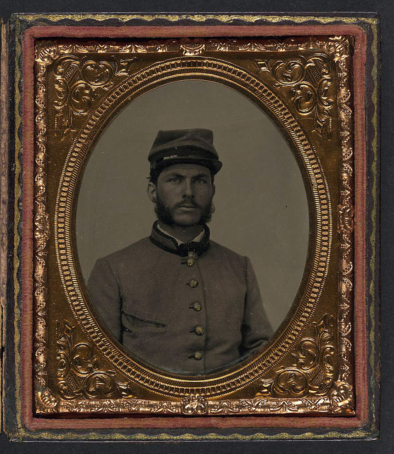 [Private R. Cecil Johnson of 8th Georgia Infantry Regiment and South Carolina Hampton Legion Cavalry Battalion in uniform] (LOC)