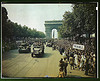 Crowds of French patriots line the Champs Elysees to view Allied tanks and half tracks pass through the Arc du Triomphe, after Paris was liberated on August 25, 1944 (LOC) by The Library of Congress