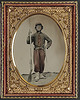 [Unidentified soldier in Union zouave uniform with bayoneted musket] (LOC) by The Library of Congress