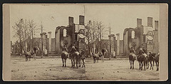 Bank of Chambersburg & Franklin House, Chambersburg, Franklin Co., Pa., destroyed by the rebels under McCausland, July 30th, 1864 (LOC)