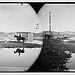 [Berlin (now Brunswick), Md. Pontoon bridge and ruins of the stone bridge across the Potomac (destroyed in 1861)] (LOC)