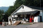 Exterior view of a general store.