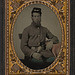 [Unidentified soldier in Union uniform with bayonet, scabbard, and cap box] (LOC)