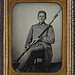 [Captain Daniel Turrentine of Company G, 12th Arkansas Infantry Regiment, in full officers' uniform with musket] (LOC)