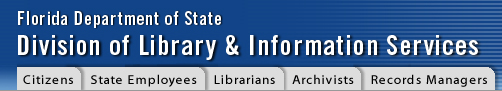 State Library and Archives of Florida Site Navigation