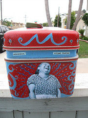 Upcycled Train Case, "The Laughter of Women" 3