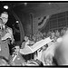 [Portrait of Benny Goodman, Sid Catlett, and Vido Musso, 400 Restaurant(?), New York, N.Y., between 1946 and 1948] (LOC)