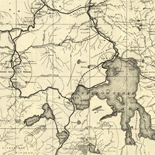 Map of the tourist routes, Yellowstone National Park.