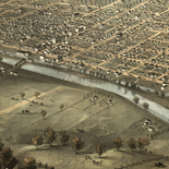 Bird's eye view of the city of Peru, Miami Co., Indiana 1868.