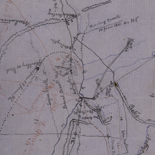 [Rough sketch of the Rich Mountain battle area extending from Beverly, W. Va. to Clarksburg].
