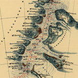 Route and Surveys of the Southern Journey Party, 1908-09.