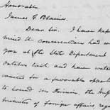 Frederick Douglass to James G. Blaine concerning a U.S. naval base at Mole St. Nicholas, Haiti, 6 January 1891. Autograph letter.