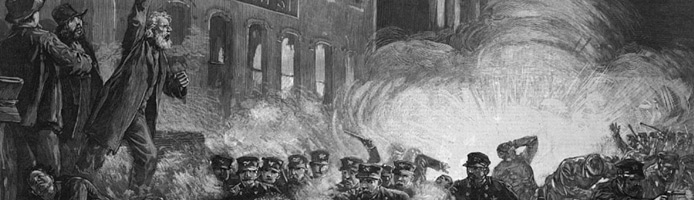 The anarchist riot in Chicago 
