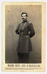 Albumen photograph showing Major General George B. McClellan