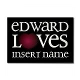 Edward Loves Rectangle Magnet