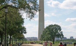 DC's most recognizable monument, the Washington Monument, stands at the top of the National Mall. A host of visitors, school groups, joggers and locals live in its shadow every day.