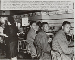 Students at the Woolworth's lunch counter on the second day of the sit-in, Greensboro, North Carolina