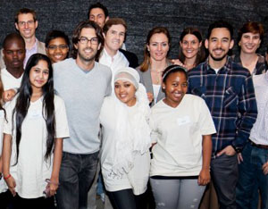 Members of Youth@SAIIA along with Consul General Miller and Johannesburg Public Affairs Officer Melissa Tripp-Clegg meet with the Linkin Park band members
