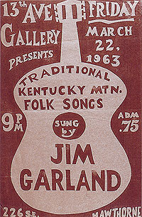 Jim Garland event poster